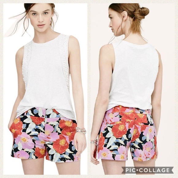 loft floral shorts